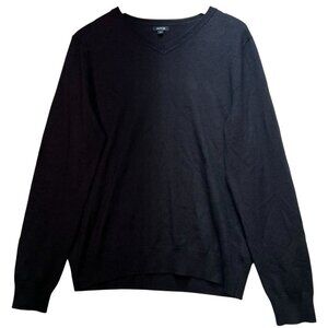 Apt. 9 Mens Merino Wool Preppy Office Pullover Sweater Size Medium Black